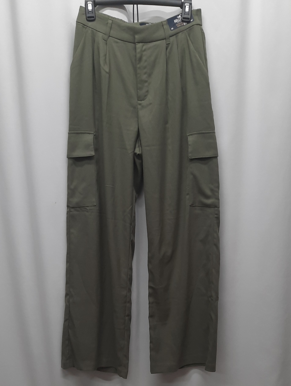Hollister Women's Size Medium Ultra High Rise Wide Leg Pants Olive Green MR NWT